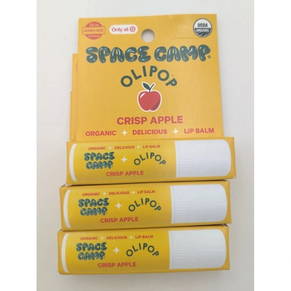 3 Space Camp Olipop Crisp Apple Organic Lip Balm